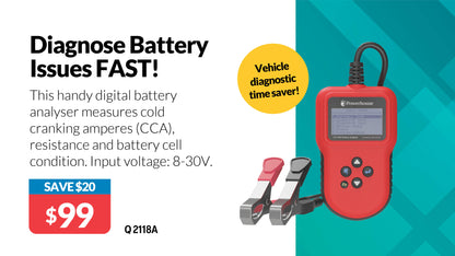 Battery Analyser Digital 12V 20-2000CCA Q2118A