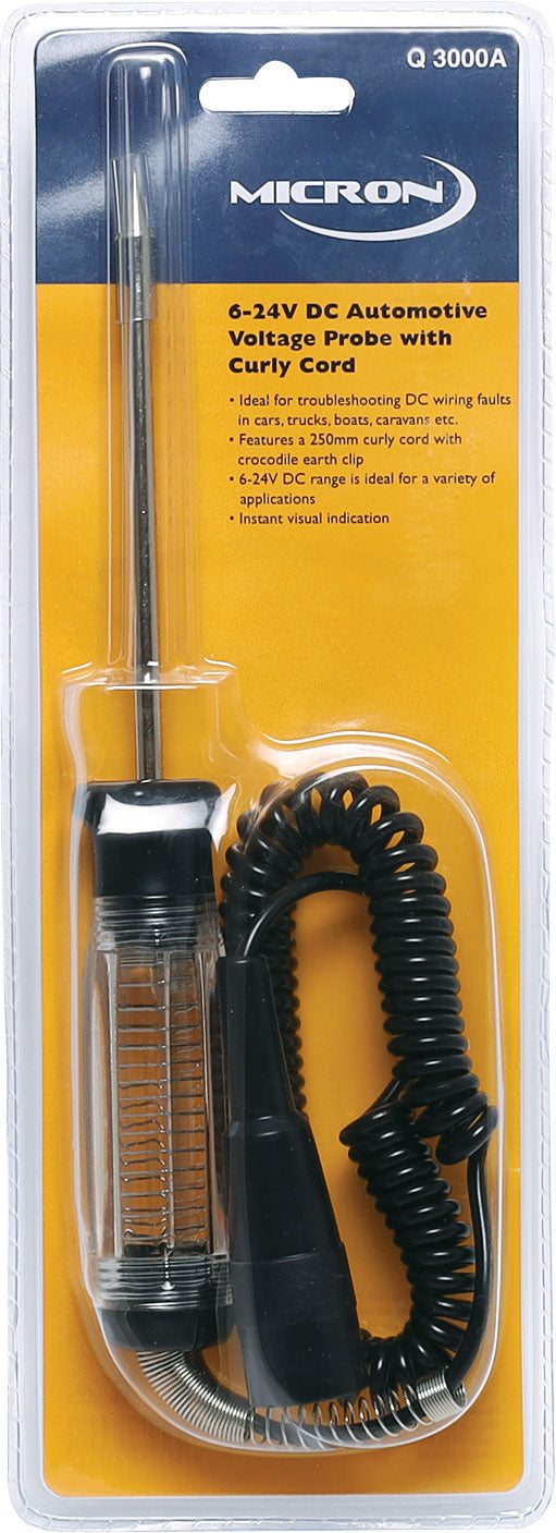 Automotive Voltage Probe DC with Curly Cord 6-24V Q3000A
