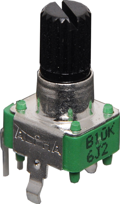 Potentiometer 50k Lin 18T Spline 9mm Single Vertical Short PCB R1977