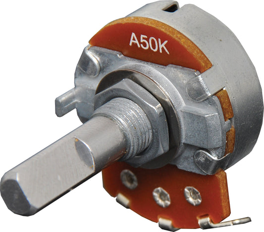 Potentiometer  50k Log D Shaft 24mm Single Pot R2216