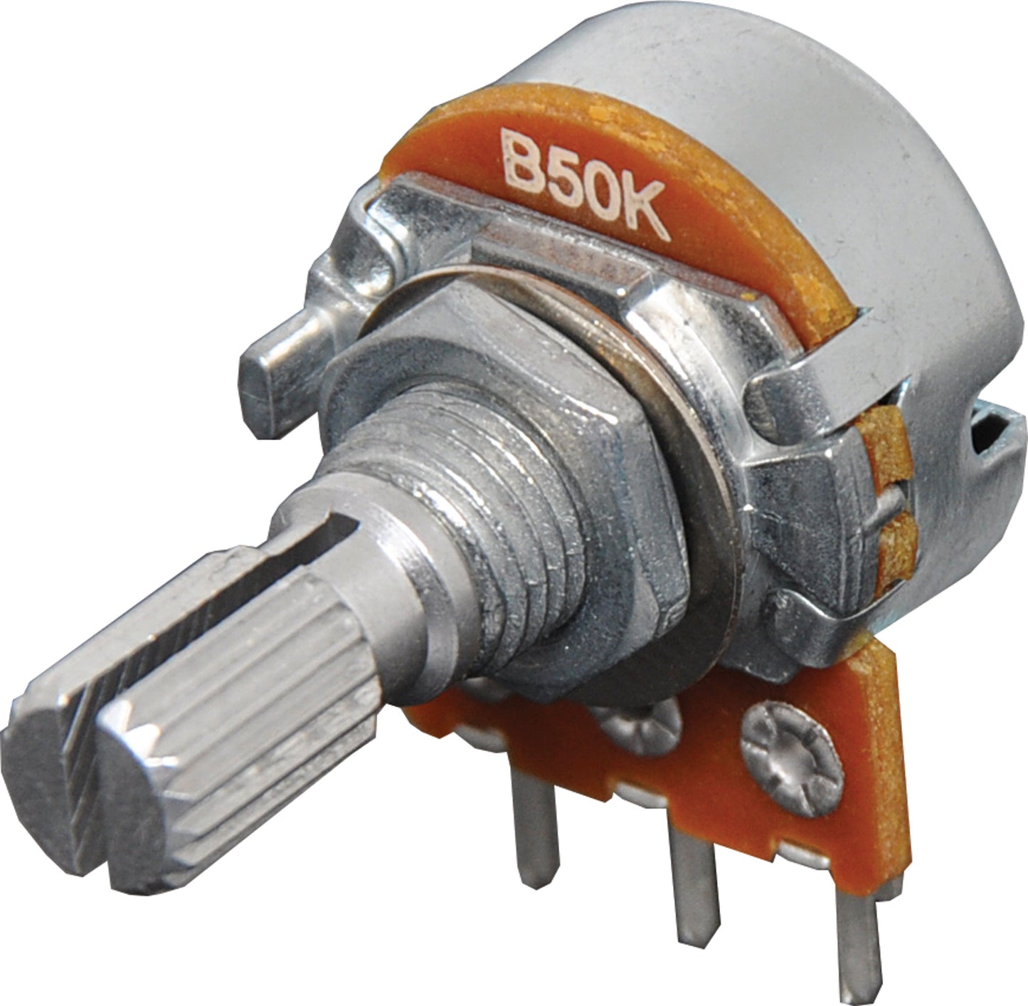 Potentiometer 50k Lin 18T Spline 16mm Single Horizontal PCB R2227