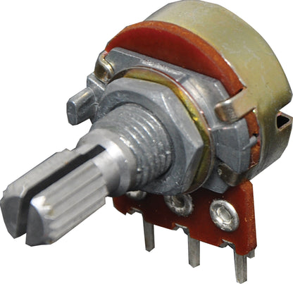 Potentiometers 1k Log 18T Spline 16mm Single Horizontal PCB Pot R2231