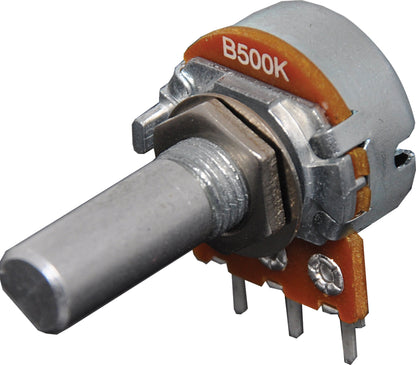 Potentiometer 500k Lin D Shaft 16mm Single Horizontal PCB R2247