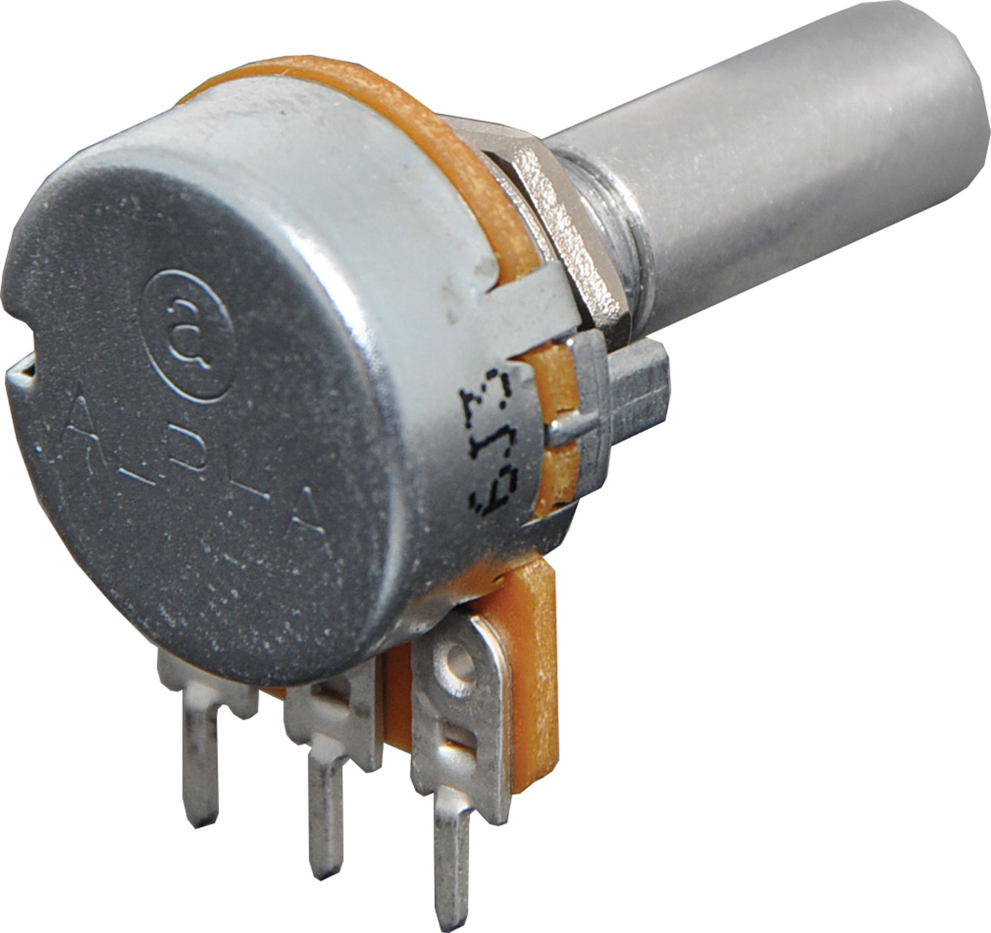 Potentiometer 50k Log D Shaft 16mm Single Horizontal PCB R2255