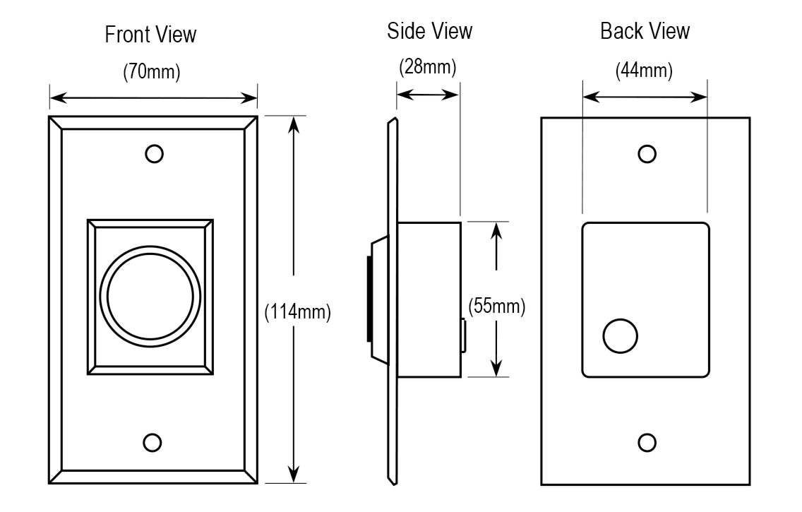 Wall Plate Contactless ‘Wave to Open’ S0156