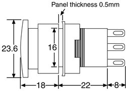 Push Button Switch DPDT Emergency Stop Solder Tail S0820