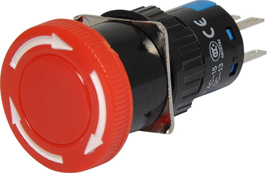 Push Button Switch DPDT Emergency Stop Solder Tail S0820