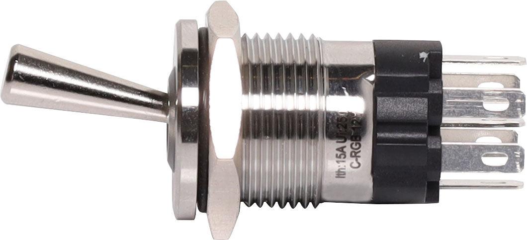Switch Toggle SPDT 15a IP67 Rgb Illuminated Metal Toggle S0980