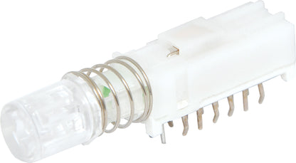 Push Button Switch 4PDT PCB Mount LED Green S1451