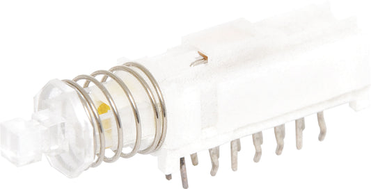 Push Button Switch 4PDT PCB Mount LED Yellow S1452