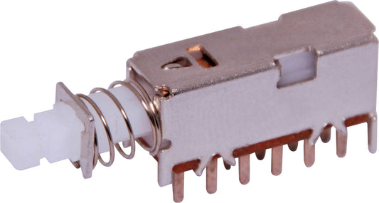 Push Button Switch 4PDT PCB Mount Mini S1520