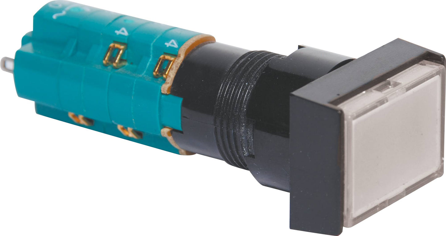 Push Button Switch 4PST Alt. Illuminated Solder Tail White S1736