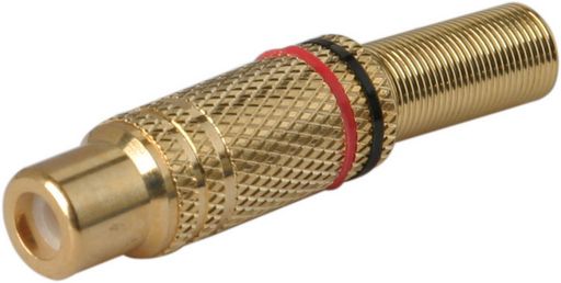 RCA Socket Line Gold Plated 6mm Cable Entry S343