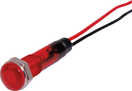 LEDs With Bezel Panel Mount 12V DC Red S4027