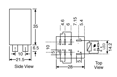 Relay 10A 240VAC DPDT Cradle S4314