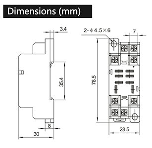 Relay Chassis/DIN Rail Mount Cradle Base S4318B