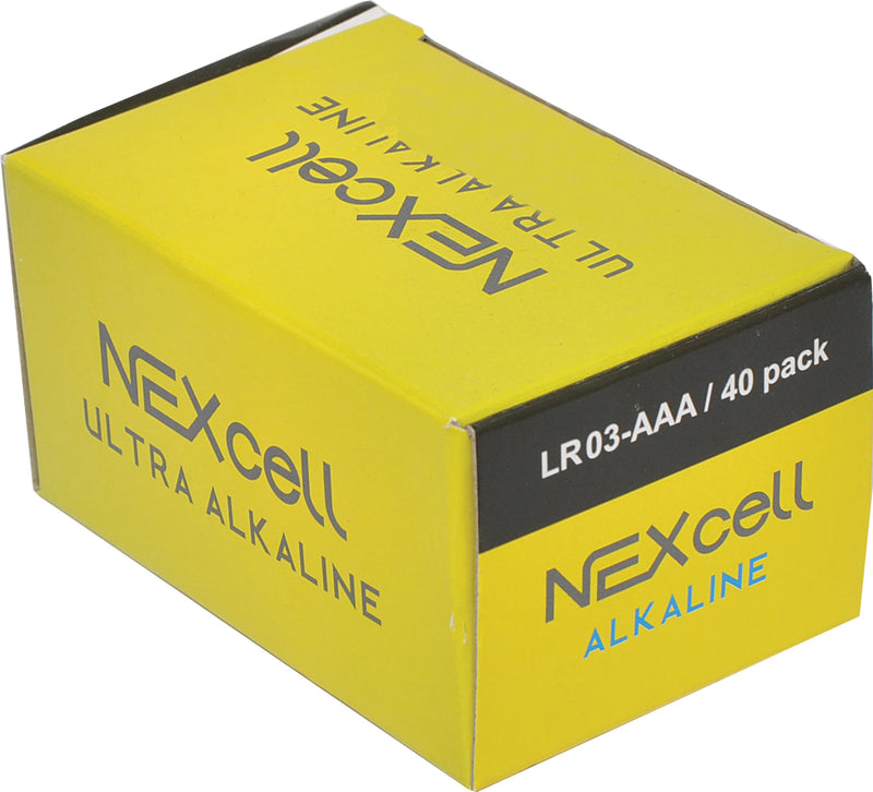 Battery AAA Nexcell Alkaline Mercury Free Battery - Bulk 40pk S4850B