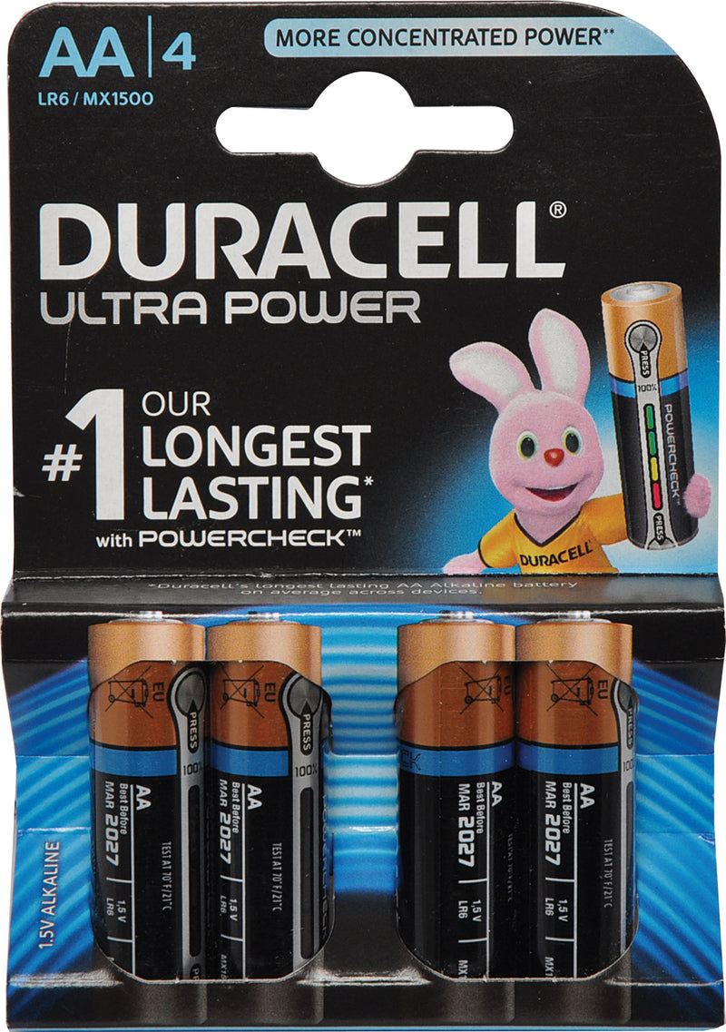 Battery AA Duracell Ultra Alkaline Battery 4pk S4916A