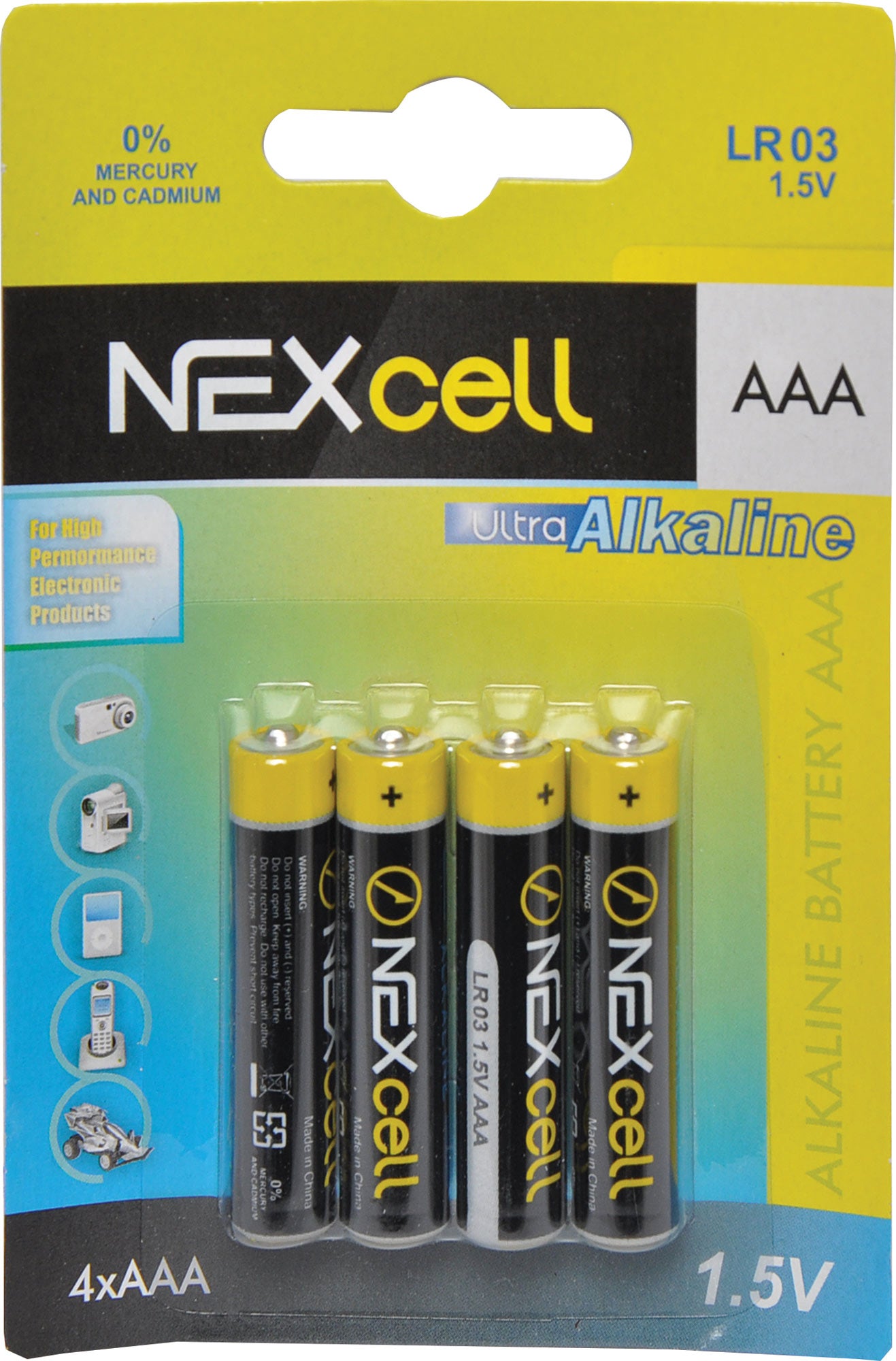 Battery AAA Nexcell Mercury Free Blister 4pk S4949B