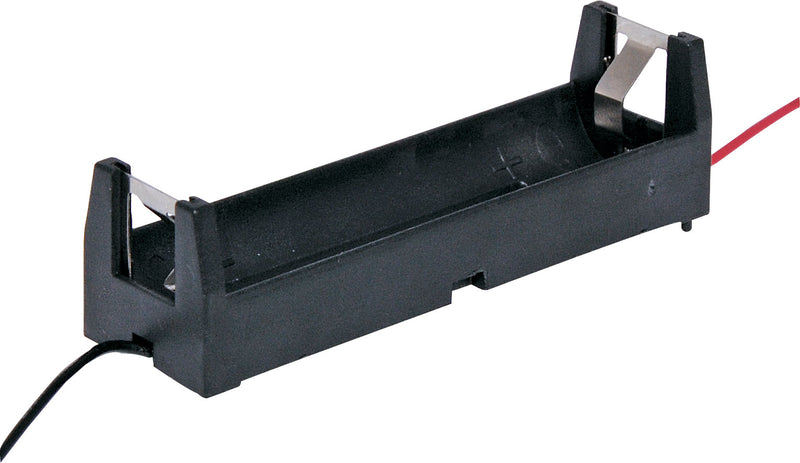 Battery Holder Single 18650 PCB Square 150mm Fly Leads S5039