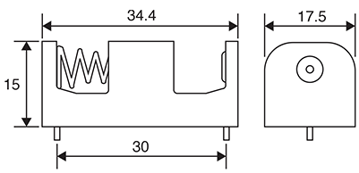 Battery Holder Single 23A/N Type PCB S5044