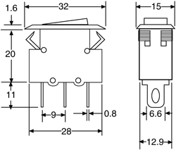 Circuit Breaker 10A 250V Switch S5590