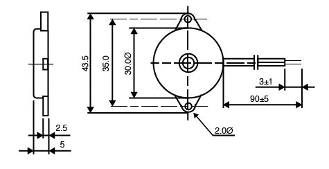 Buzzer 1.5-30V Low Profile Chassis Mount Transducer S6140