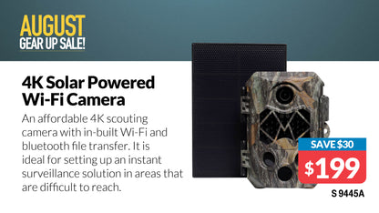 Trail Cam 4k UHD Solar Powered Wi Fi S9445A