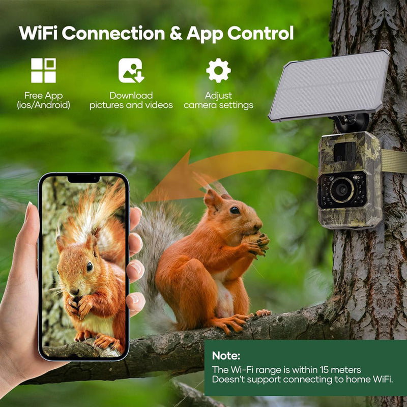 Trail Cam Wifi Solar Powered 1080p S9447