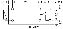 Relay 12VDC 16A SPST PCB Mount SA4198