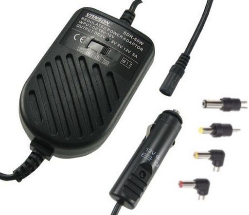 Power Adapter 12VDC To Universal 60W Regulated SDR-60W