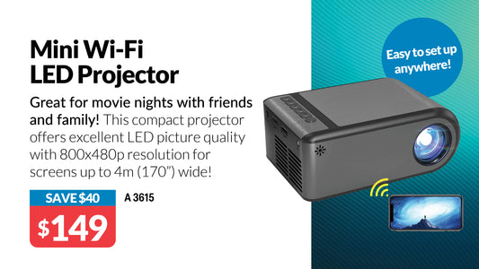 Projector Mini LED With Wi-Fi Mirroring A3615