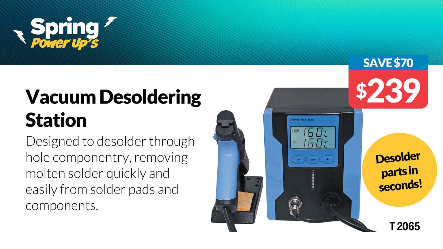Soldering Iron Temperature Controlled 90W Vacuum Desoldering Station T2065