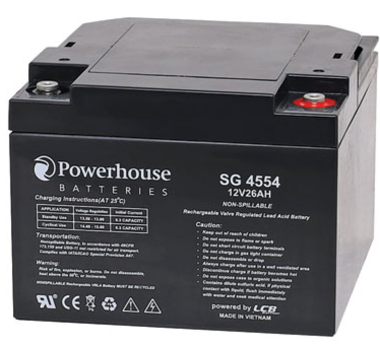 Deep Cycle Gel Type (SLA) Battery 12V 26Ah M5/F12  SG4554