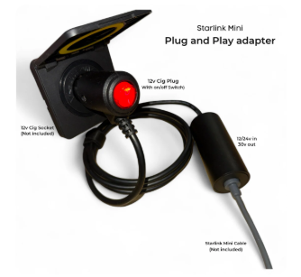 Starlink Mini Accessory Plug 12-24v Input To 30v Switched Ip67 SL-CIG-MINI-PP