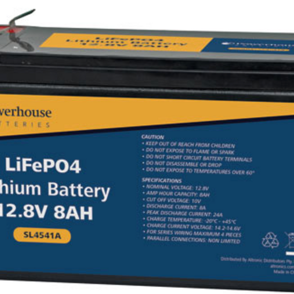 Lithium LiFePO4 Battery 12V 8Ah 4.8mm/F1 SL4541A