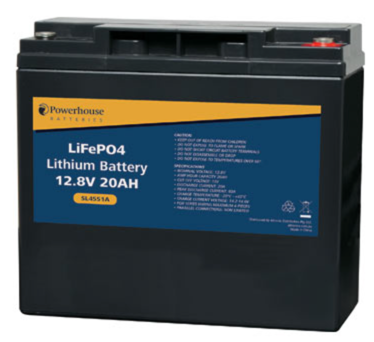 Lithium LiFePO4 Battery 12V 20Ah M5/F13 SL4551A