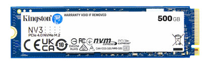 Kingston SNV3S NV3 500GB 4.0x4 NVME M.2 2280 Ssd Gen4 HBK-SNV3S-500G