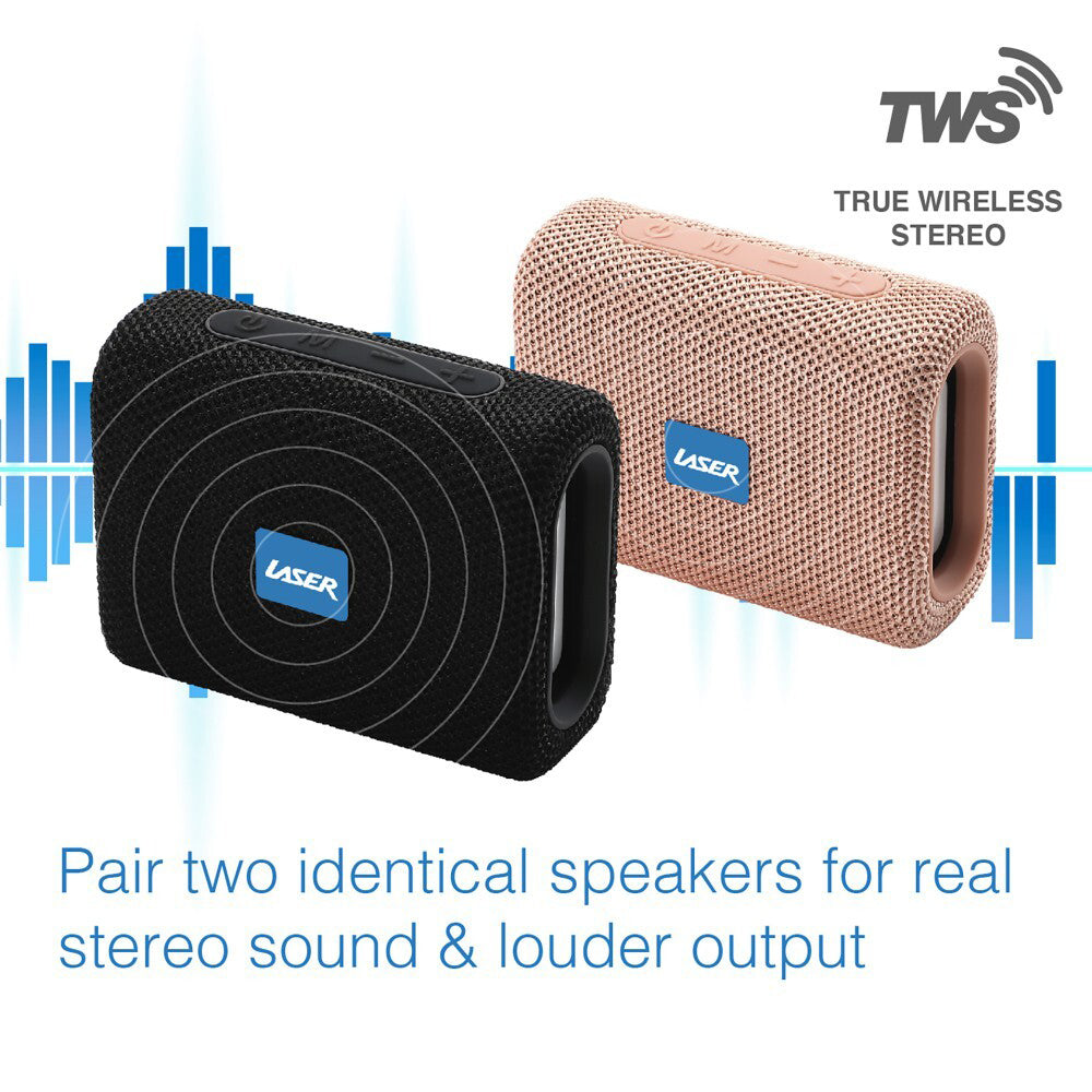 LASER Portable Wireless Speaker - Black SPK-BT313-BLK