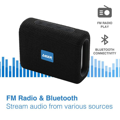 LASER Portable Wireless Speaker - Black SPK-BT313-BLK