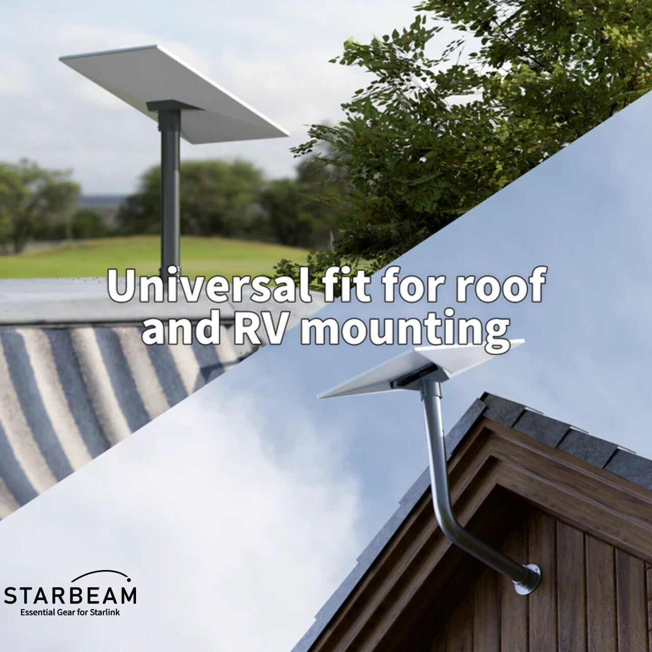 Starbeam Starlink Gen 3 Standard Aluminum Pole Adapter 25-48mm Pole SAT-SB-00083