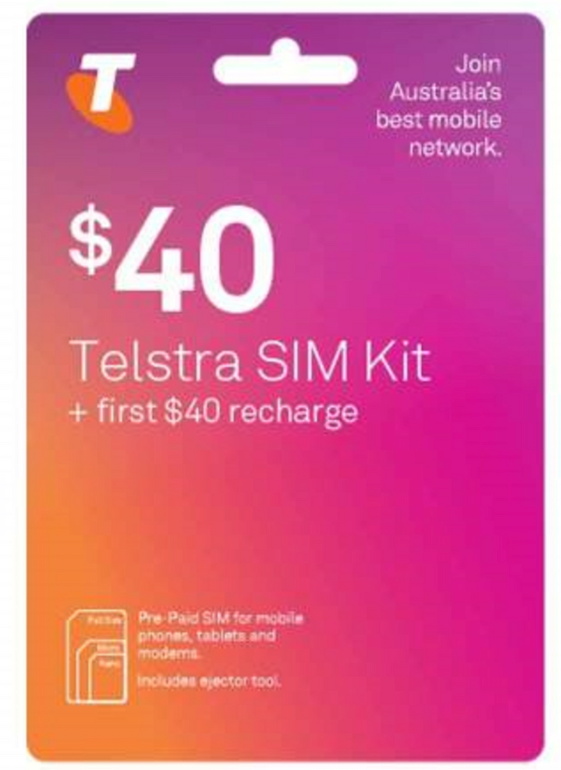 Telstra PrePaid $40 SIM TEPPSIMTRIO$40