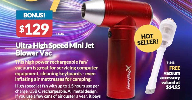 Jet Blower Fan Rechargeable USB 110000rpm T1345