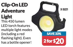 Torches Clip On Aluminium LED Torch X0221