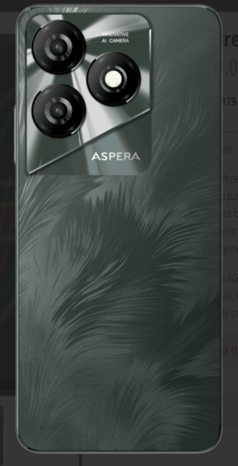 Aspera Breeze 64gb 6.6" Front 8mp Rear 13mp Green 11901350643