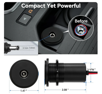 Starlink Mini Dc Power Socket 12-24v Input To 30v Output Surface Mount SL-WALL-PASS-30VDC