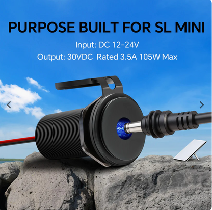 Starlink Mini 12/24v To 30vdc Caravan/canopy Waterproof Power Outlet TREK-SL-WALL-PASS-30VDC