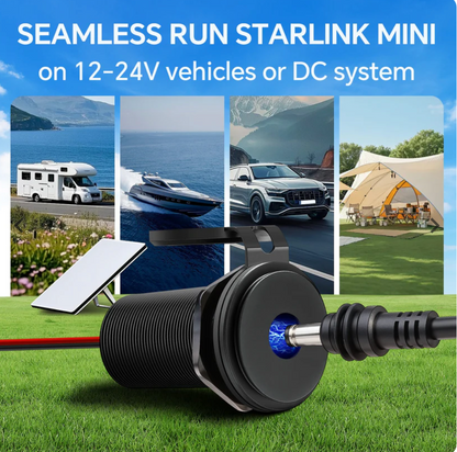 Starlink Mini 12/24v To 30vdc Caravan/canopy Waterproof Power Outlet TREK-SL-WALL-PASS-30VDC