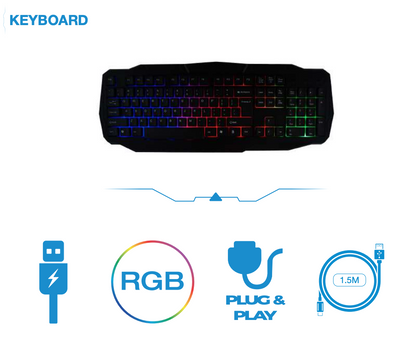 LASER PC Gaming Combo KBX-PCGACOM-L