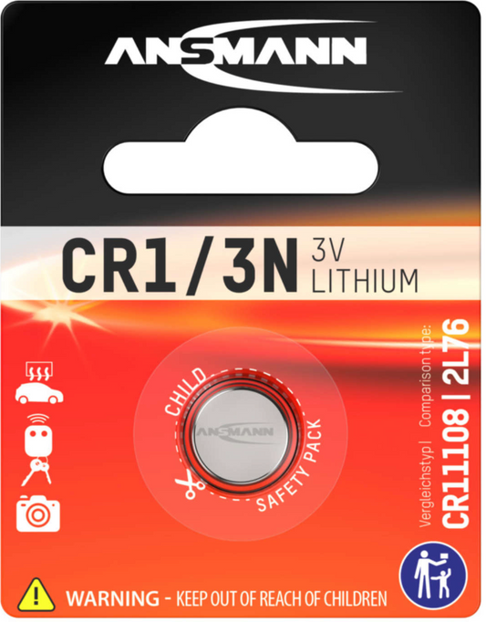 Button Cell Batteries Ansmann CR1/3N 3v Lithium Battery Cr1/3N-Bp1(A)